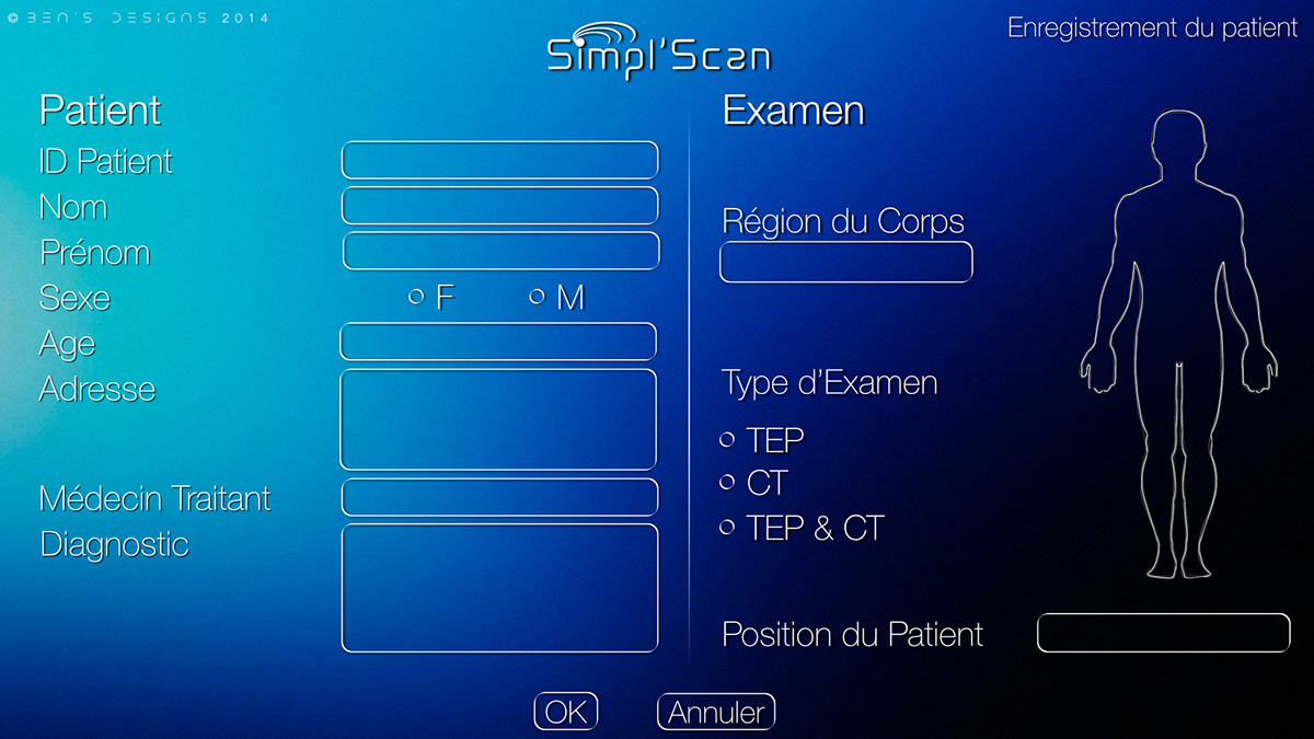 body scanner scanner user interface design modern creative Original Simpl'Scan simple body