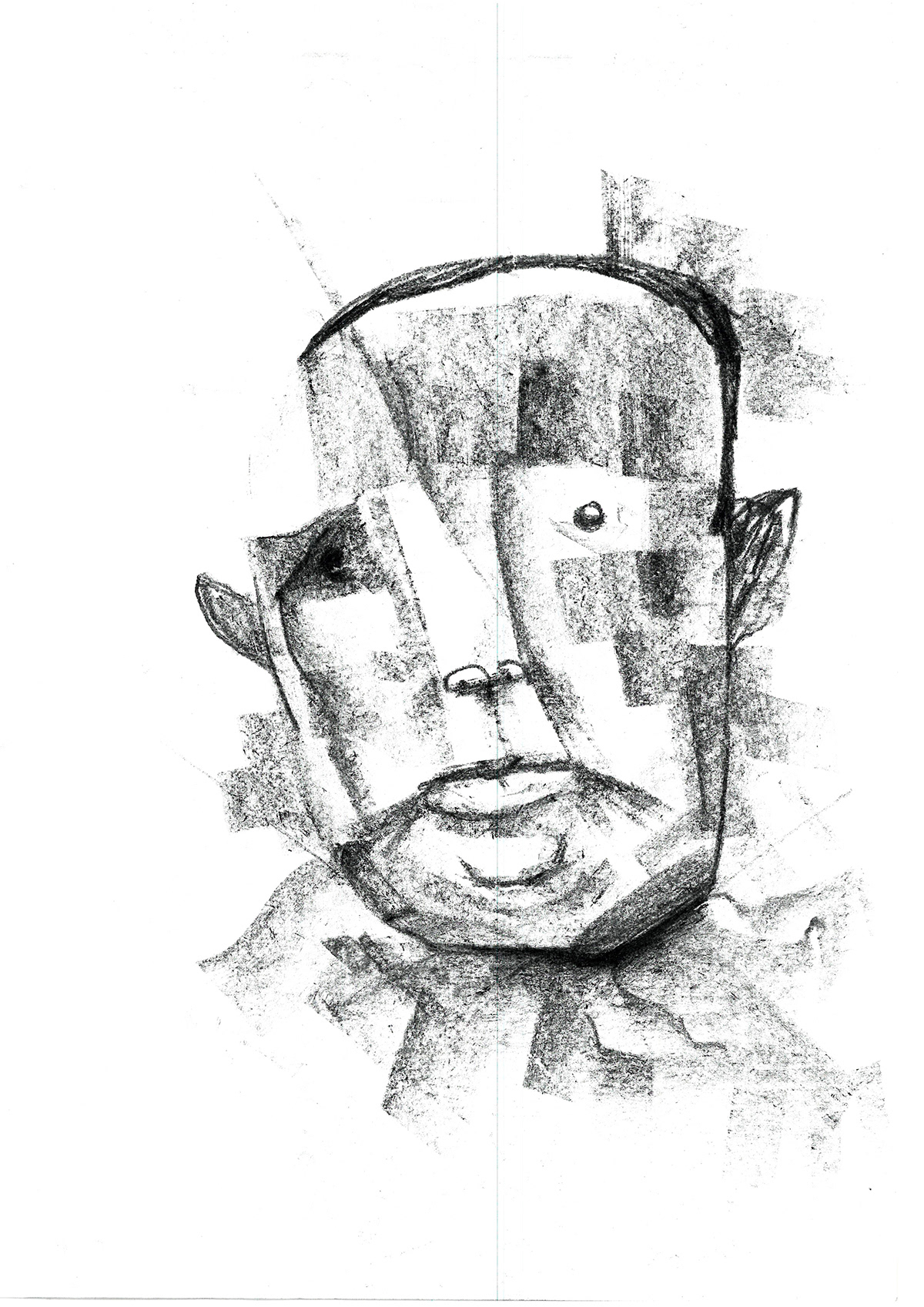 portrait monster sketch sketchbook Illustrator Project featured Exhibition  texture experimental