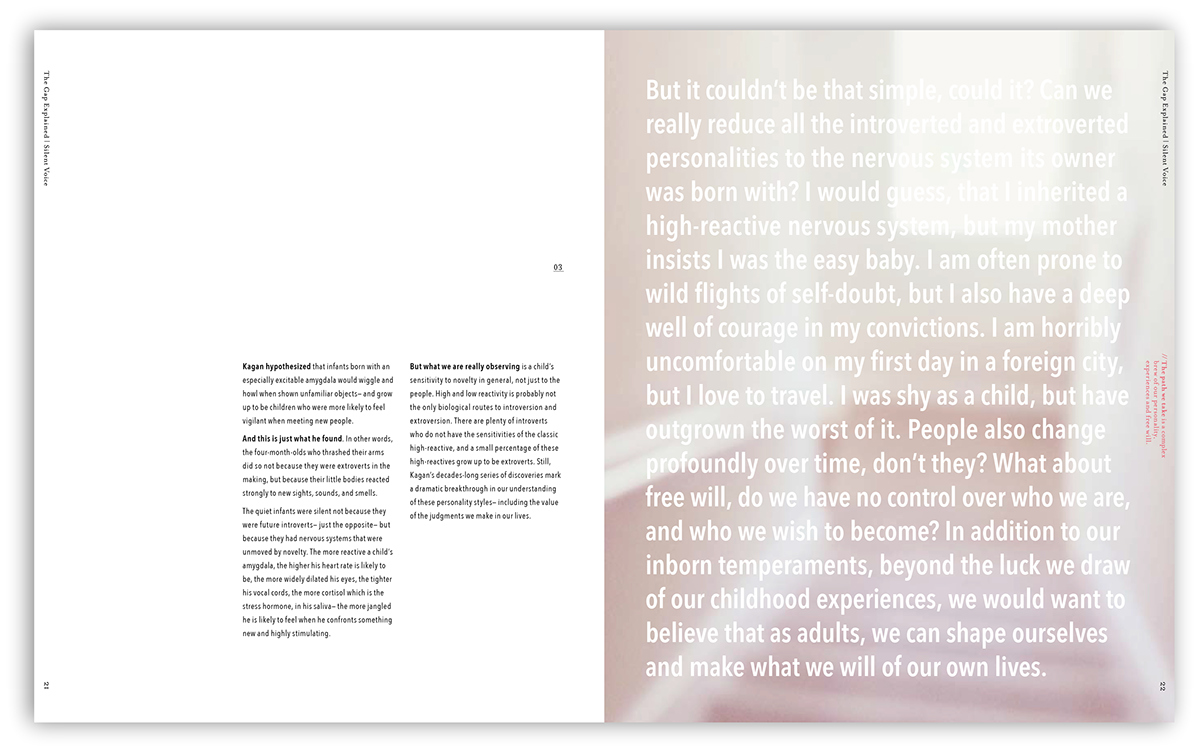 book design type systems Introvert voice conceptual design photography for print