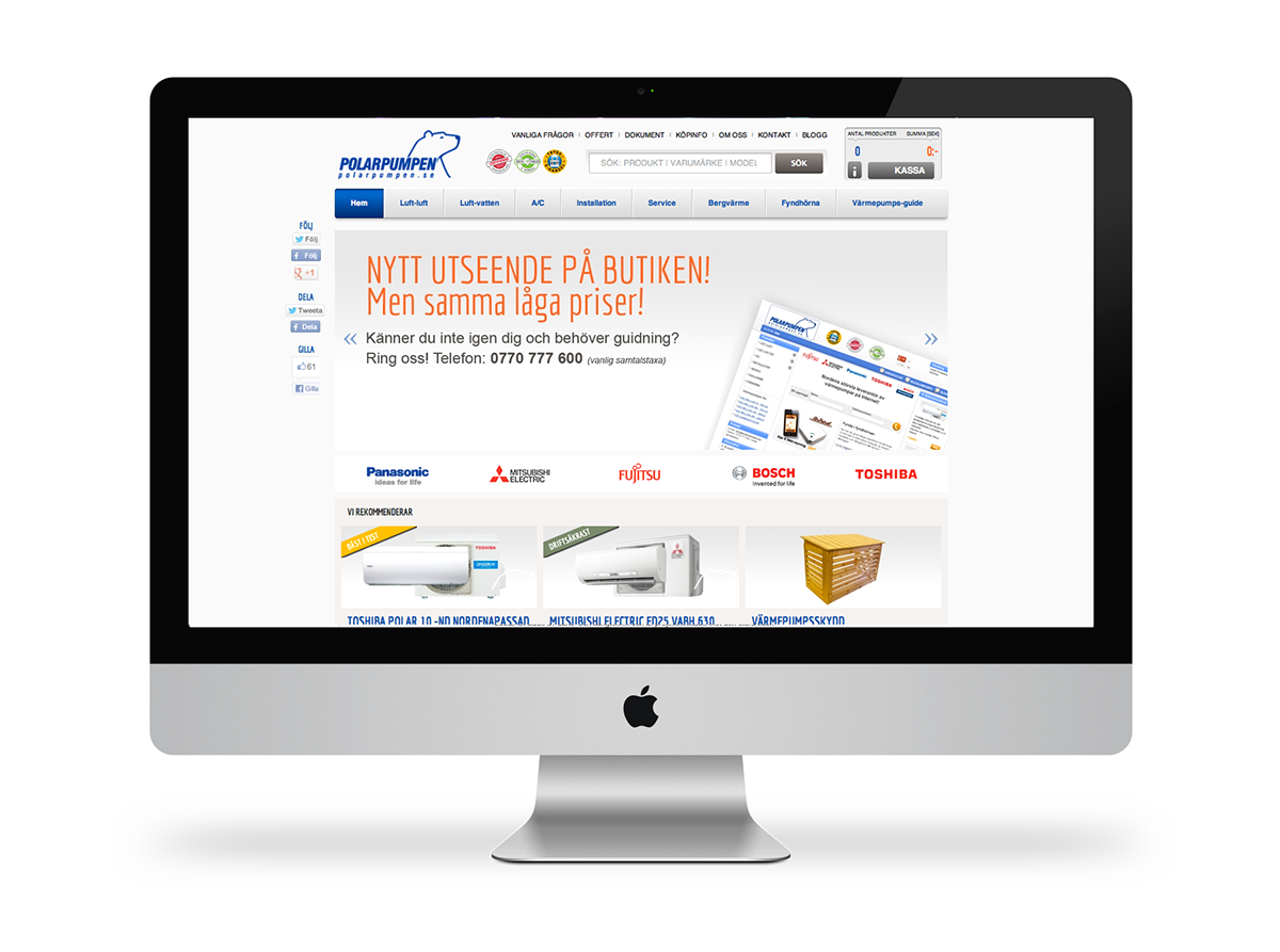 ui design  e-shop e-commerce eshop Ecommerce Online shop Web polarpumpen ux