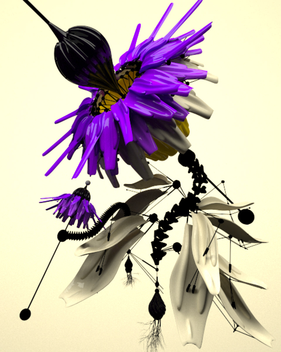 design animation  cinema4d art composition colors Flowers Digital Art 