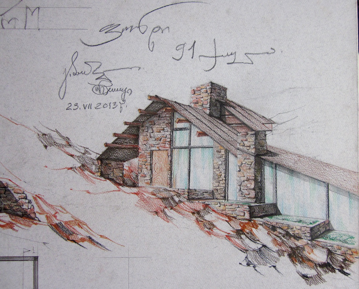 guest house guesthouse gudauri stone Rocky mountain draw Project hotel