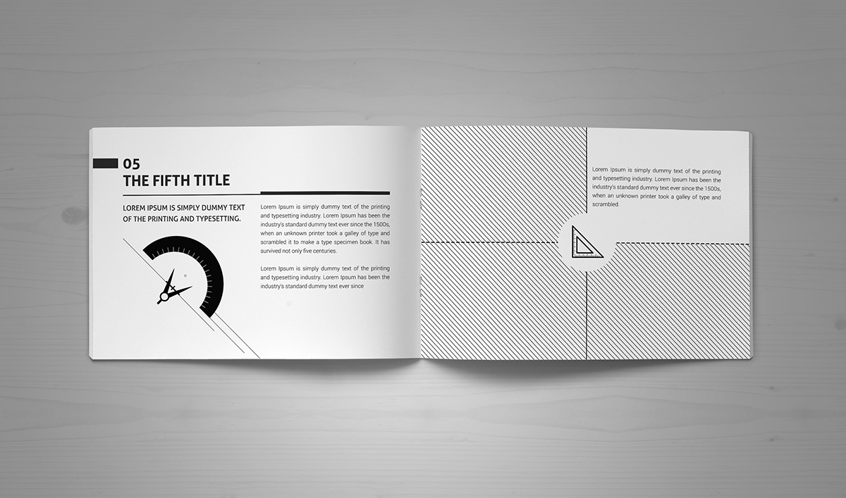 a5 abstract black brochure business catalog clean CMYK company horizontal Ideal images letter minimal modern