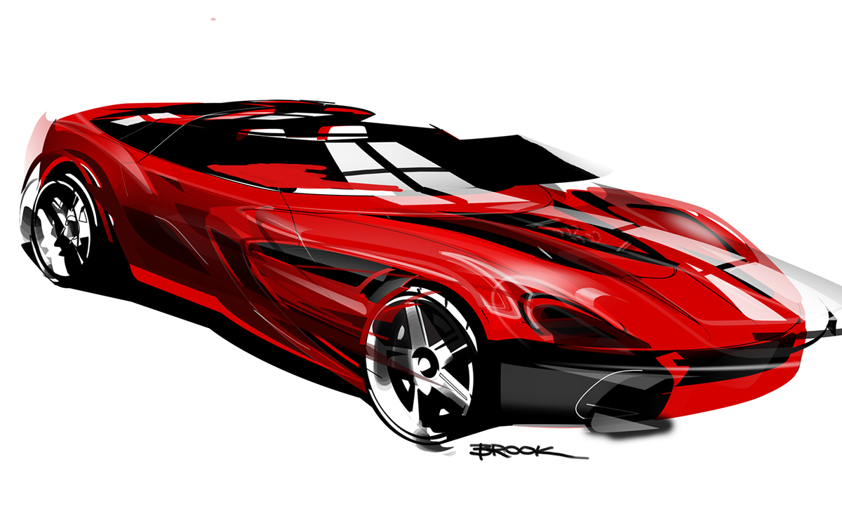 Adobe Portfolio Ferrari renderings