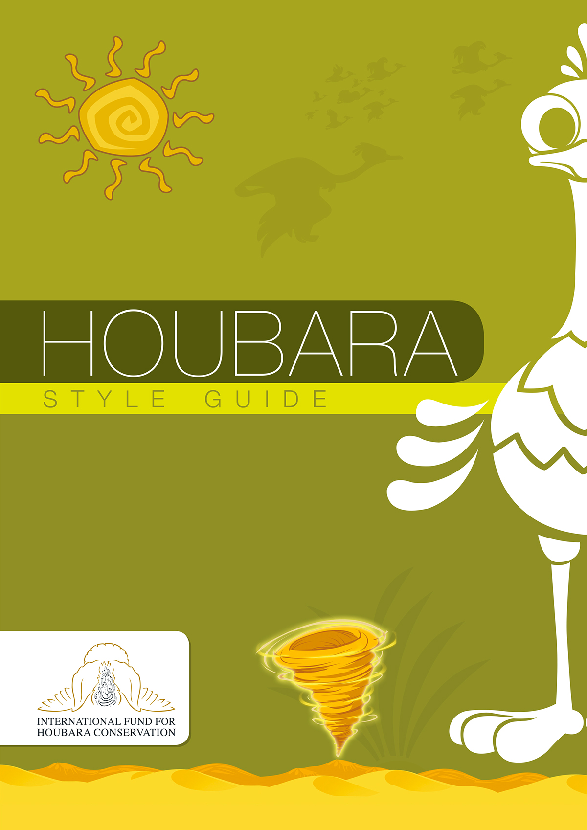 houbara bird visual identity Style Guide Houbara Conservation Houbara identity