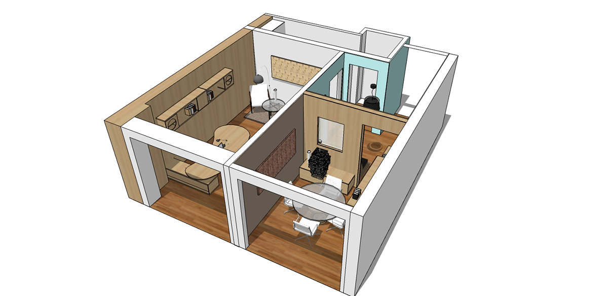 Office Design Interior Design - Furniture Design - Art deco- Work space -