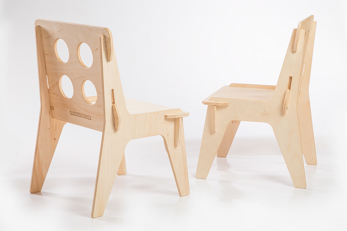 Birch Plywood furniture table chair seats playroom CNC cut craft children minima