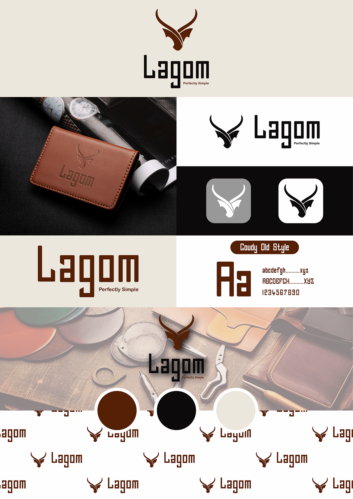 Lagom Logo Design logo representation brand identity branding  Usman jamil logo Brand Design visual identity lagom logo