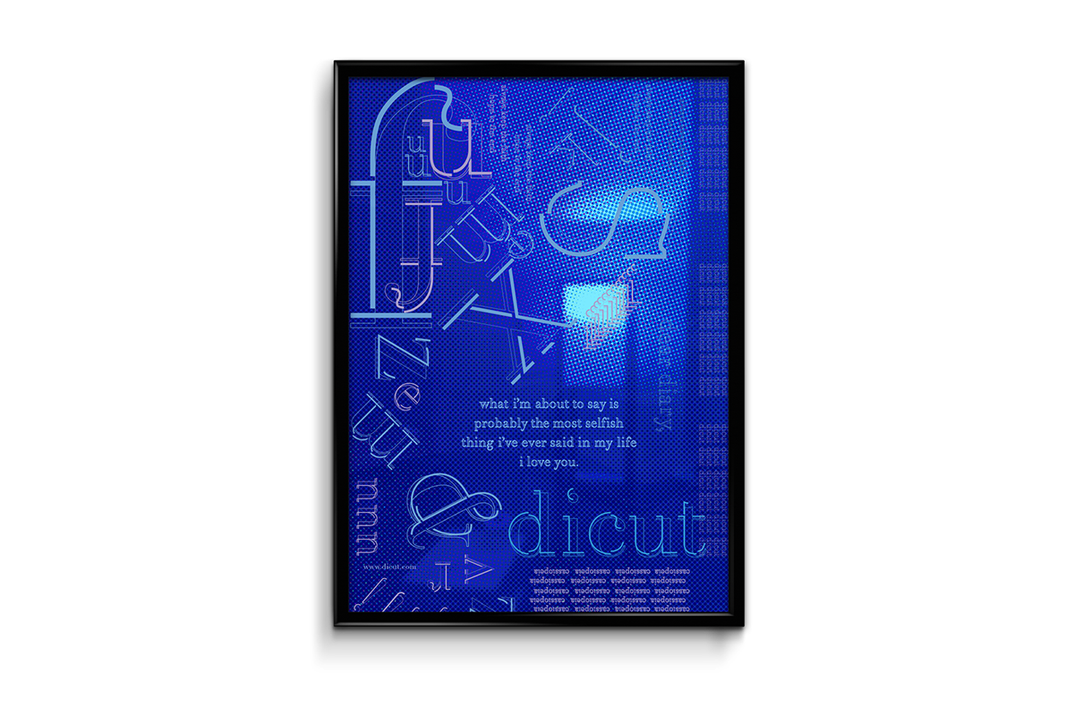 Typeface design brochure poster