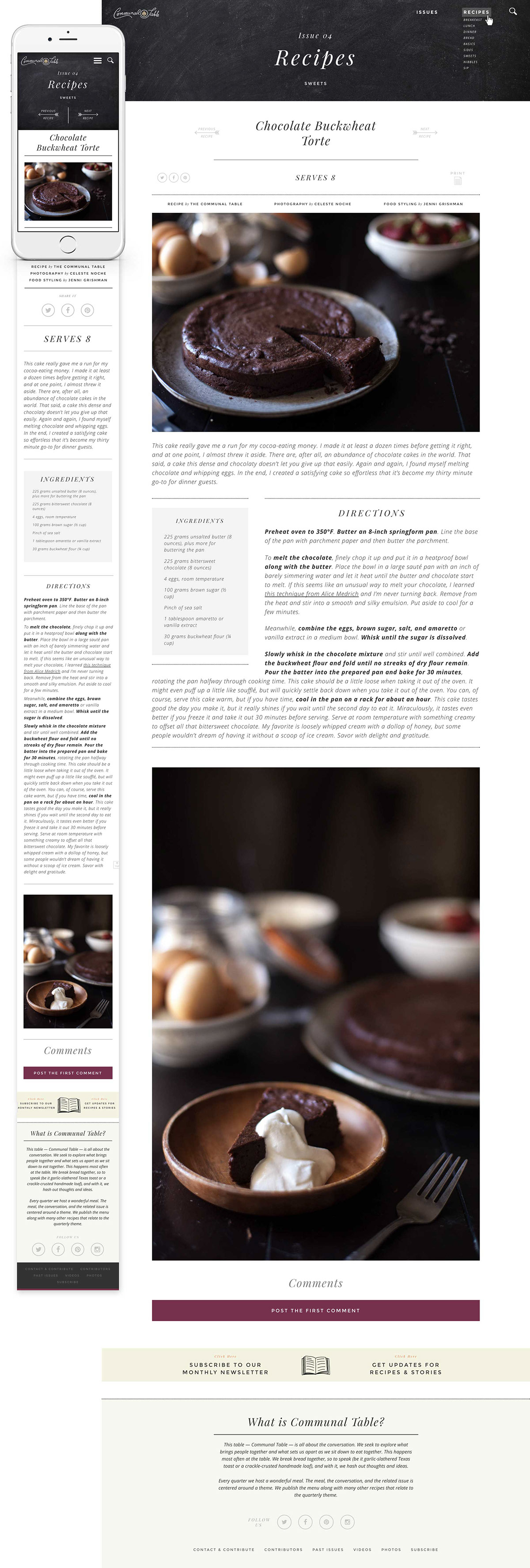 Adobe Portfolio Culinary arts  branding  strategy Website Responsive