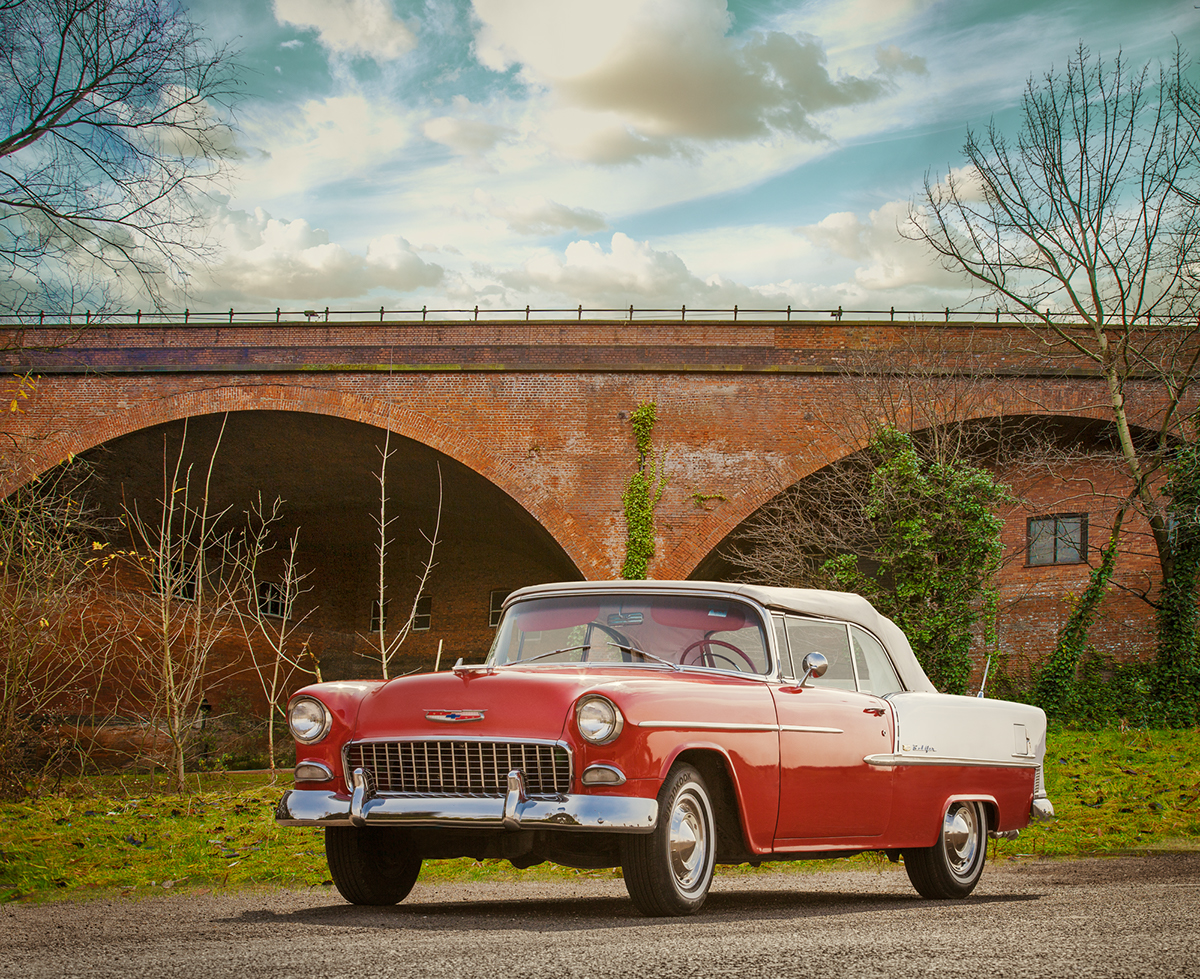 automotive   retouch compositing photoshop Cars old red chevrolet photomanipulation outdoors photographer belair vintage Retro