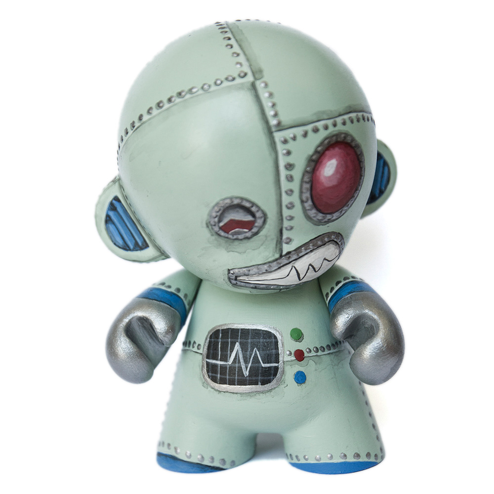 robot  kidrobot Retro paint Munny  vinyl  custom  toy