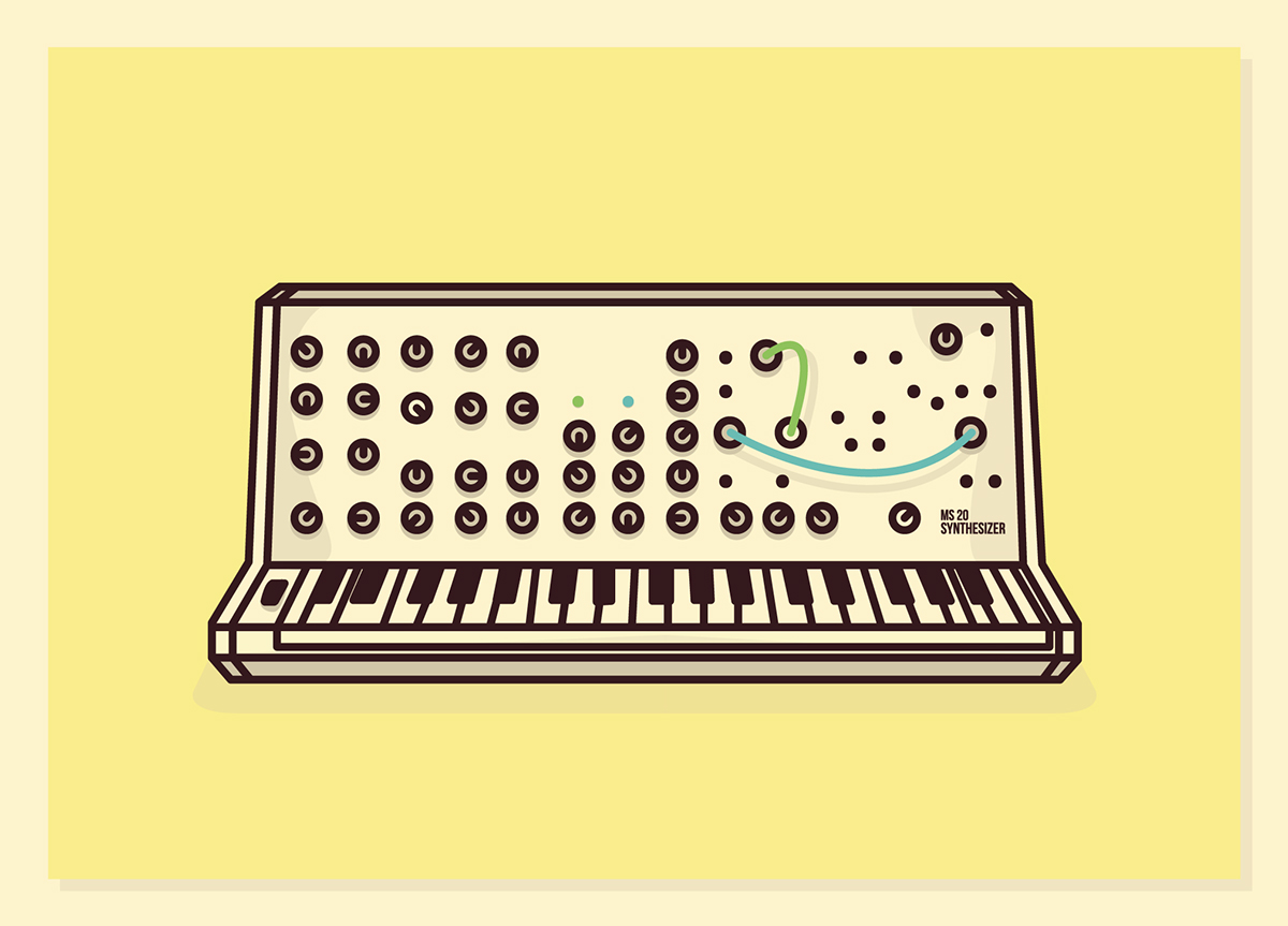 korg instrumento sintetizador musica ilustracion friendly amigable MS-20
