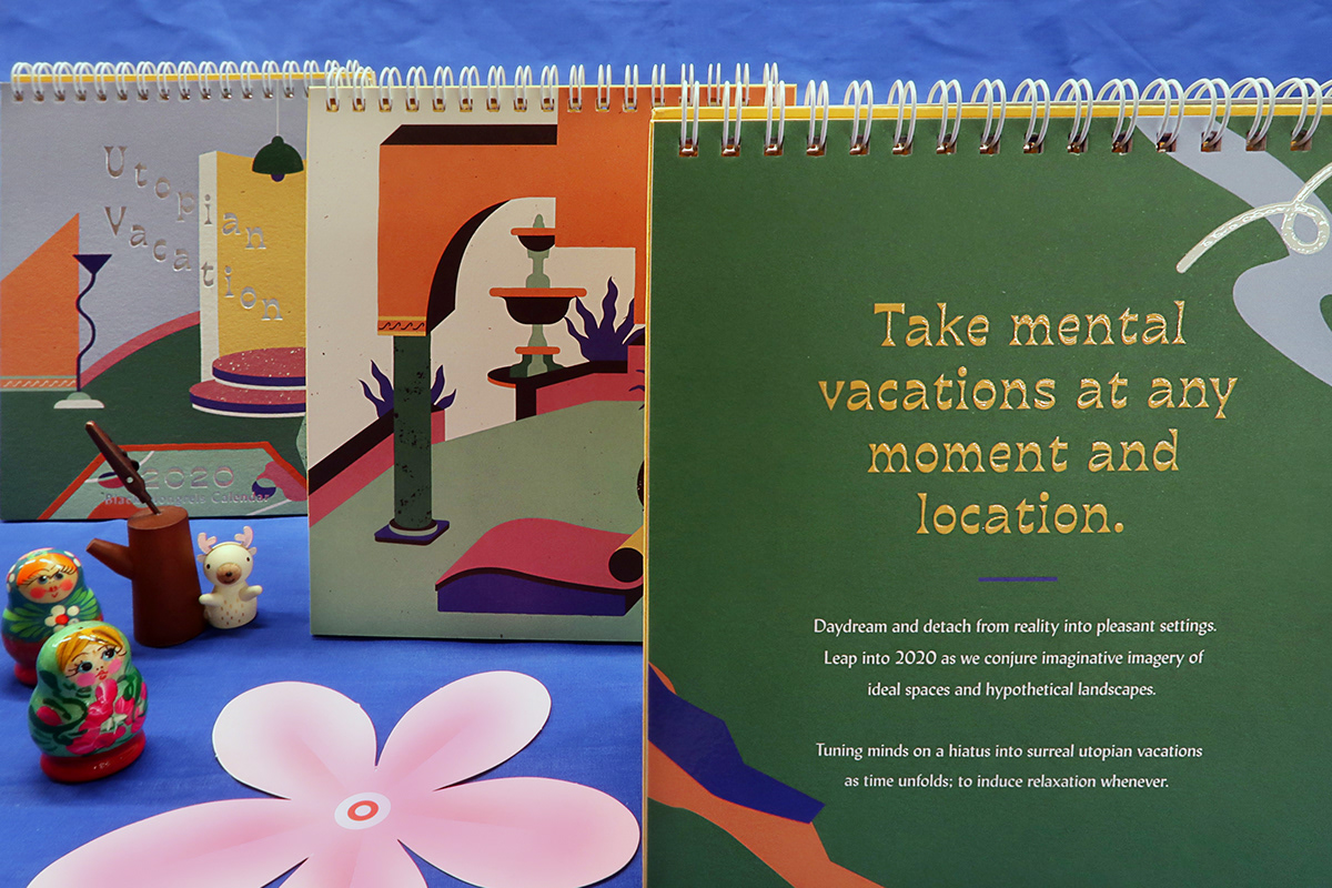 singapore print graphic design  calendar new year
