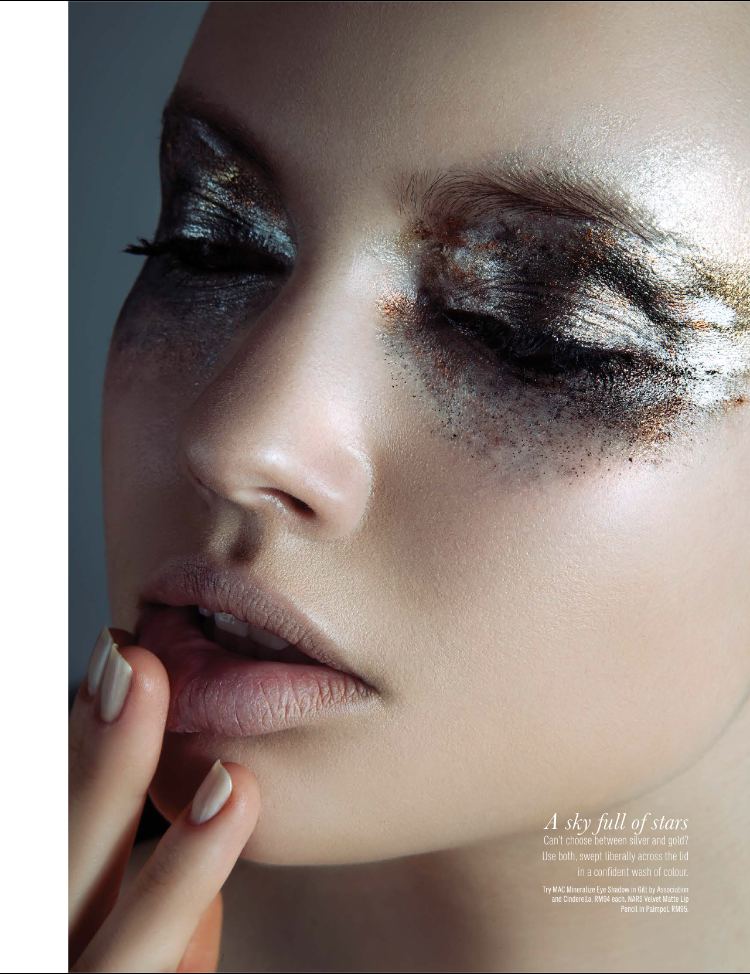 mary irwin Elle malaysia Oriana Layendecker margaux brazhnyk model beauty editorial skin nails New York