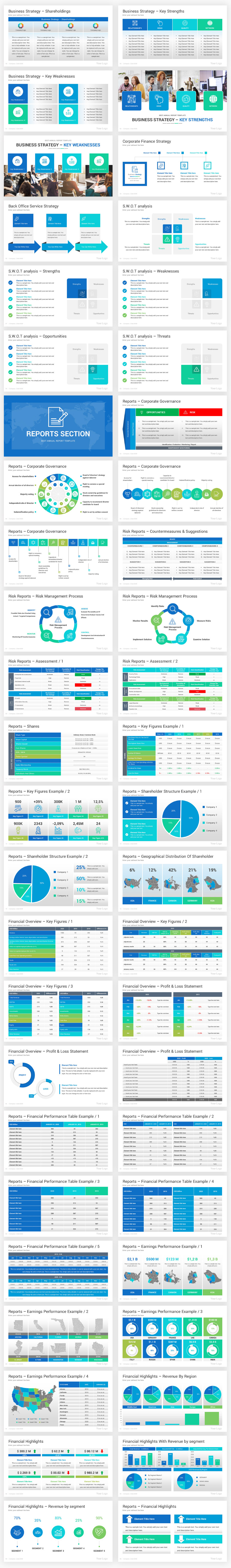 annual report business clean company corporate Powerpoint presentation template