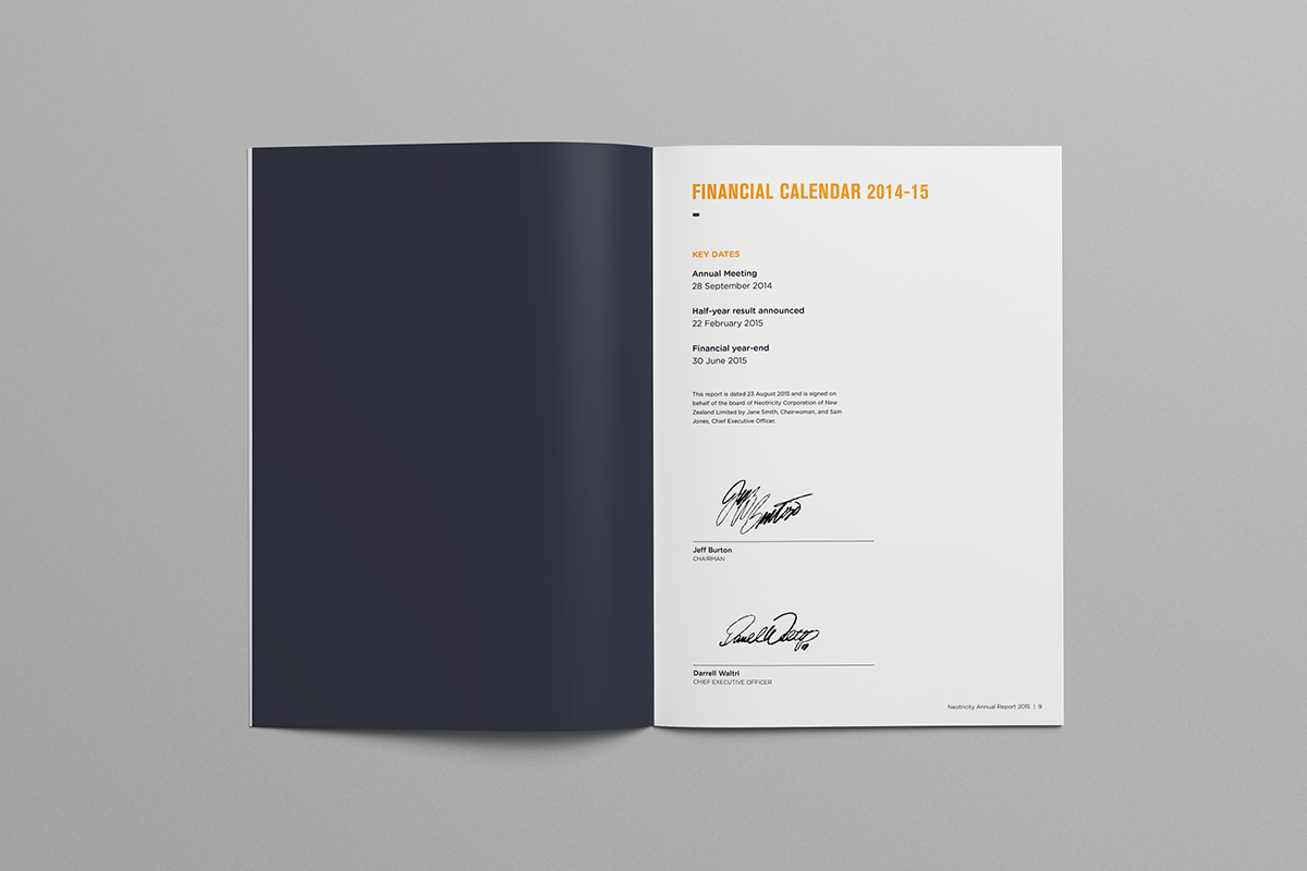 annual report design overprint Booklet ANNUAL report minimal clean Layout electricity business corporate Georgia Baker publication modern