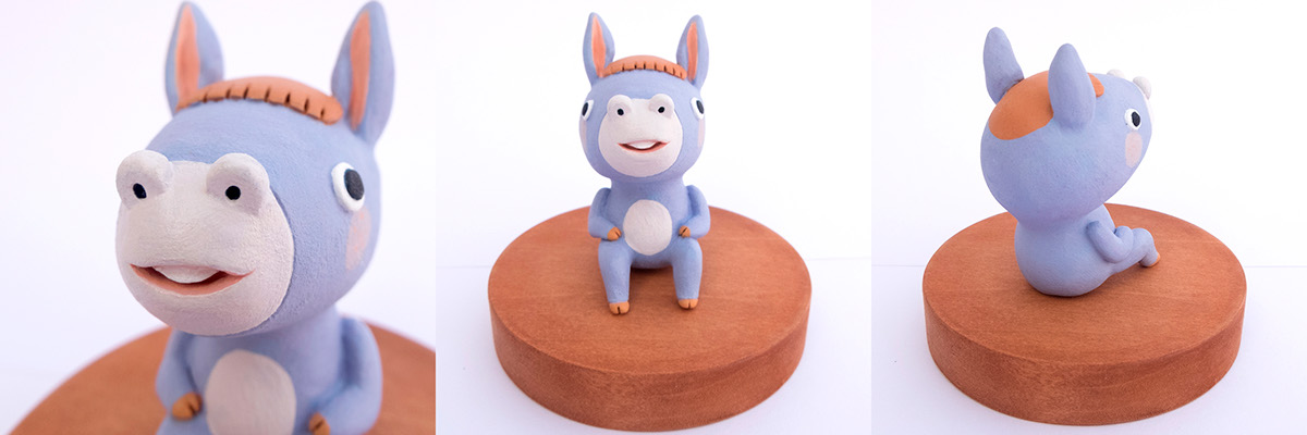 Adobe Portfolio figurines Cat bear pig Character sheep anteater donkey animal handmade