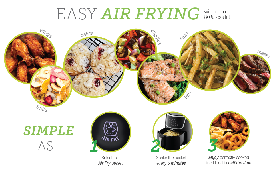 A+ air fryer Amazon GoWISE Product description