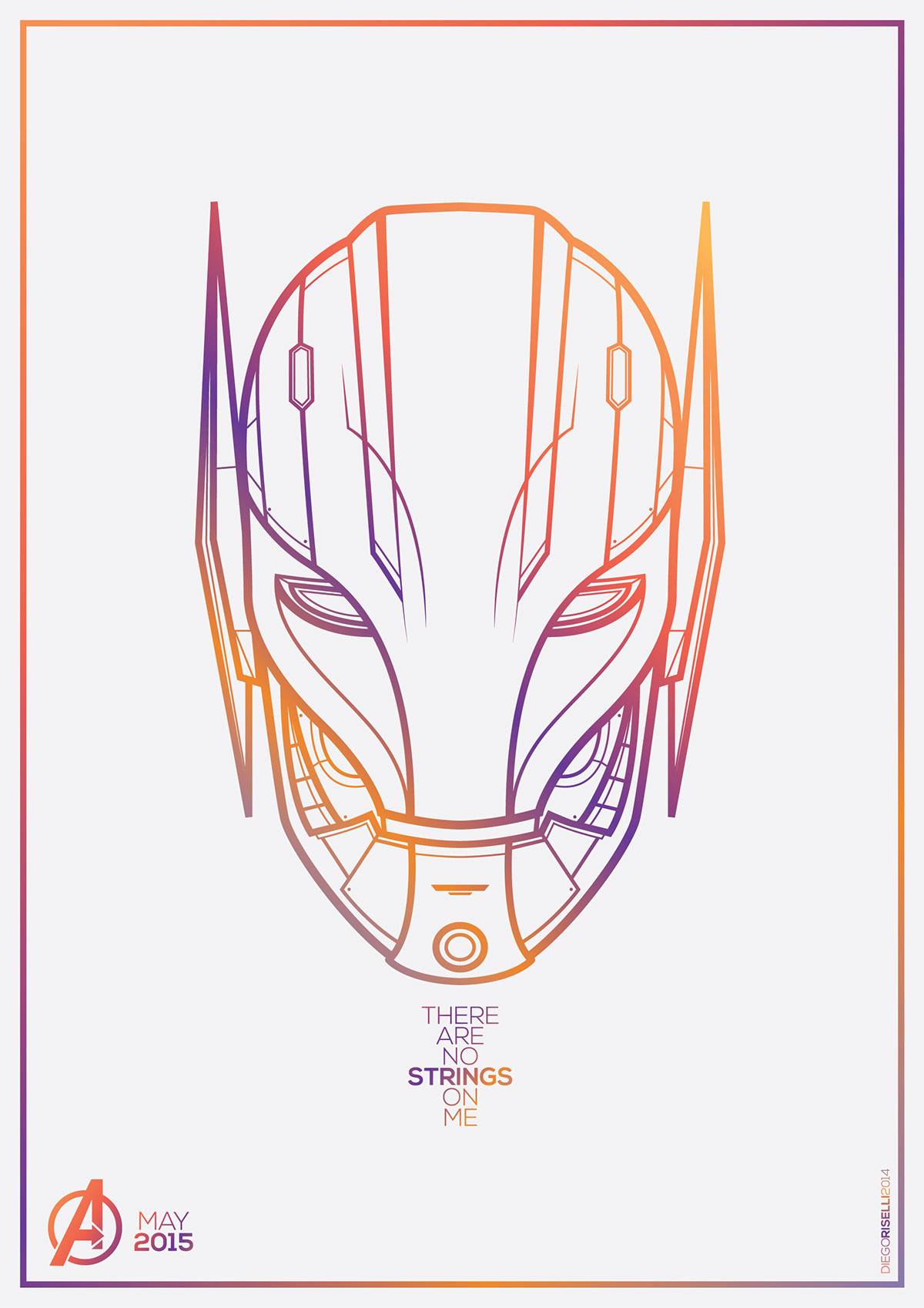 Avengers age of ultron ultron vector minimalist illustration poster