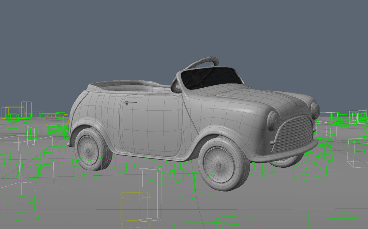 Cars modo 3D CGI MINI grass