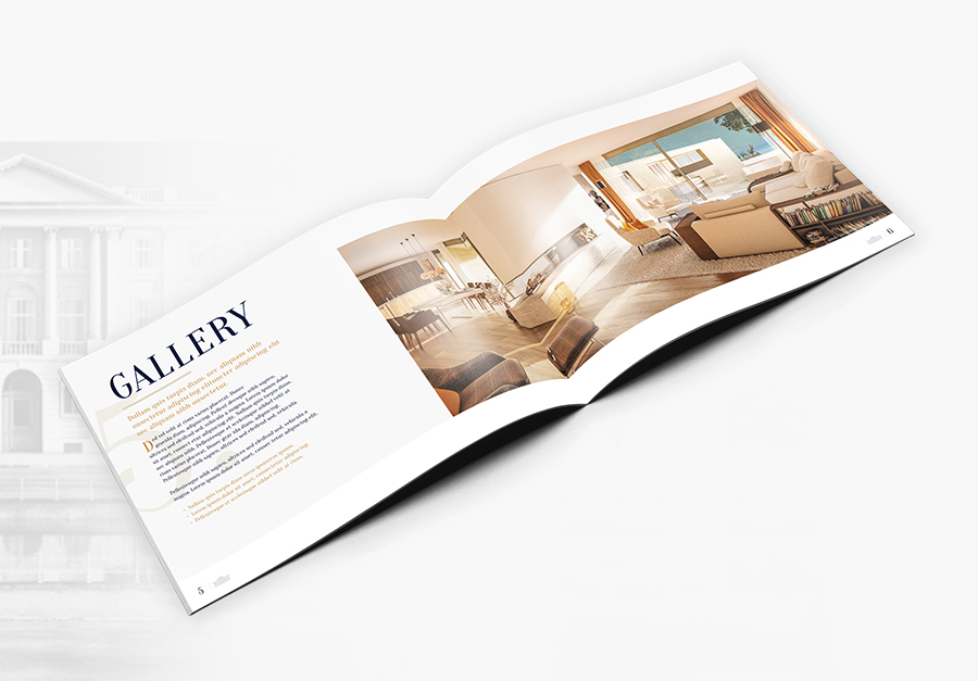 apartment blue brochure brown clean elegant estate finest hotel luxury minimal modern Promotion property real-estate