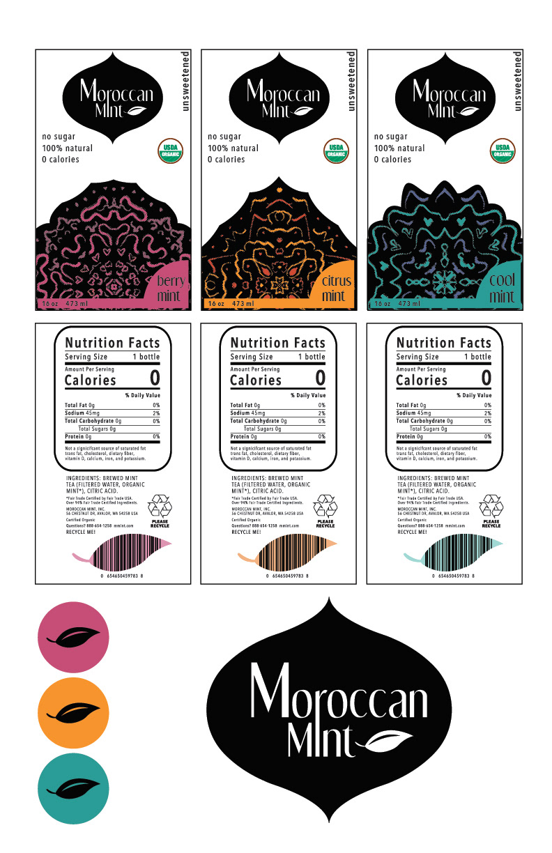 beverage Label logo Logo Design Mandala Morocco Packaging packaging design pattern pattern design 