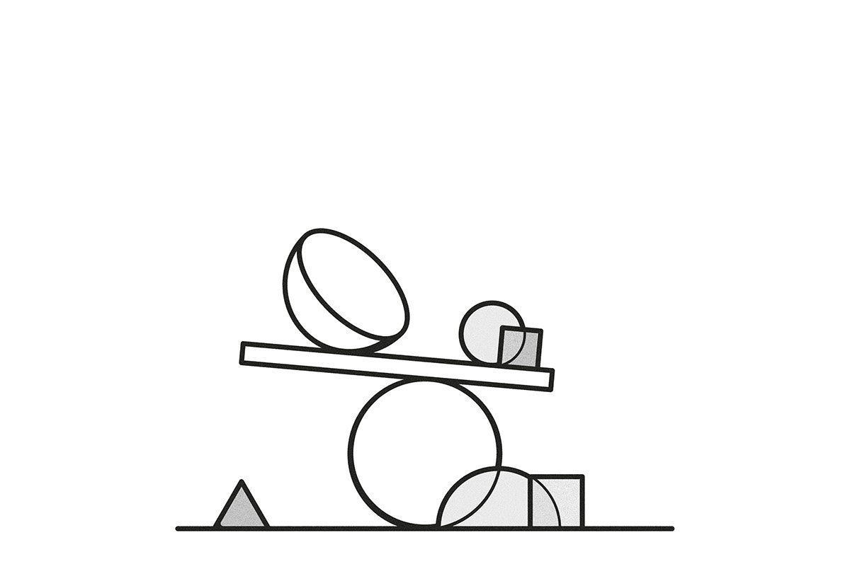 artwork Form geometric ıllustration Layout line minimalist still-life vectors balance