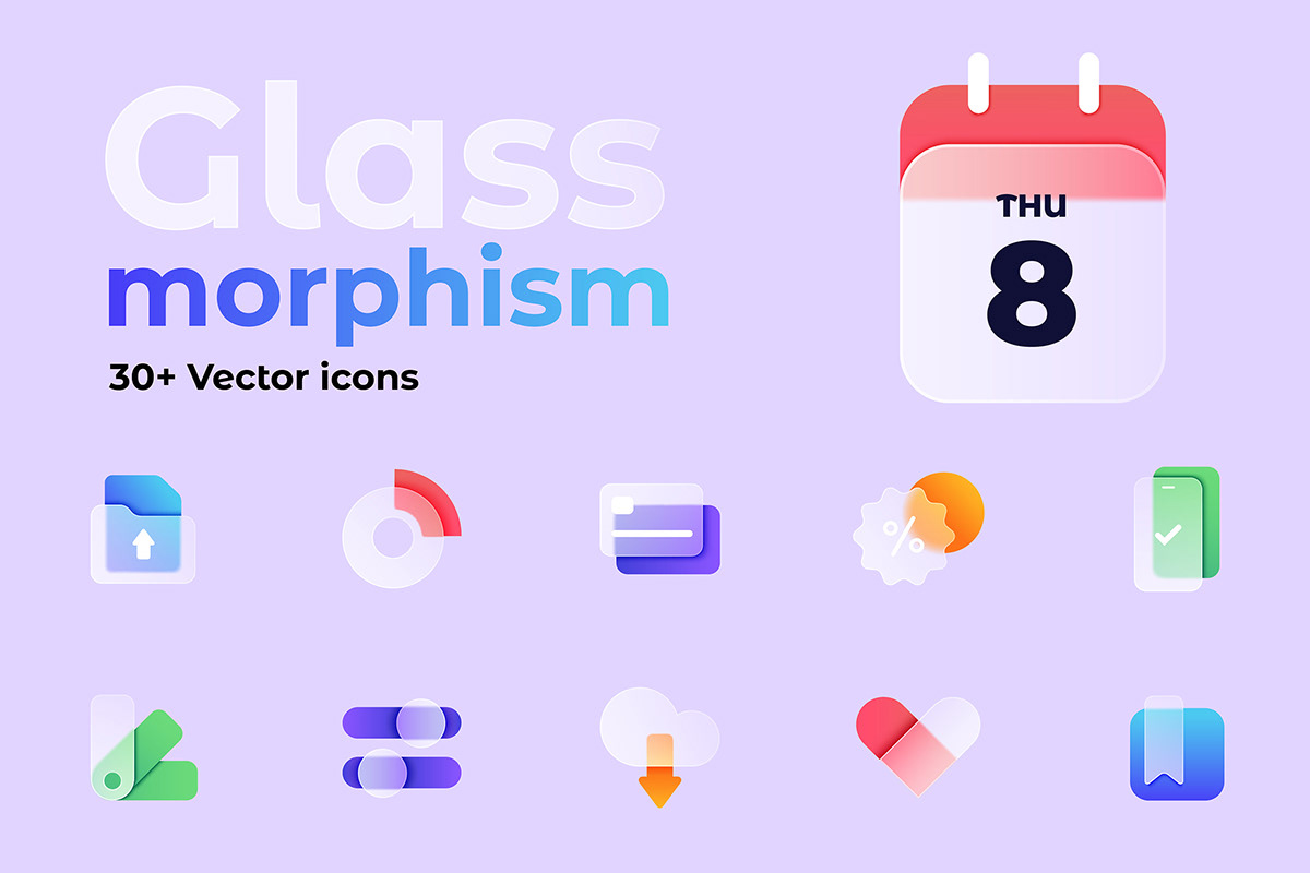 Morphism ui design user interface UX design Icon vector visual identity glass