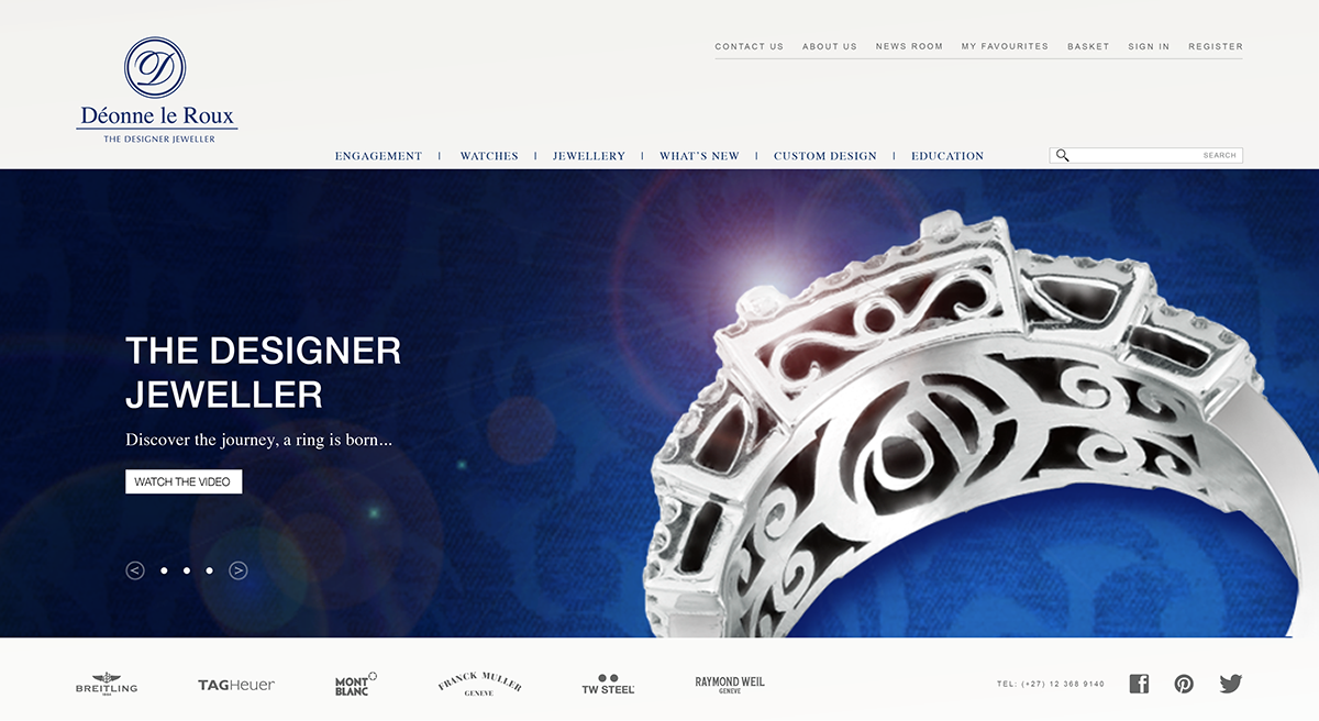simplistic design Simplistic Web Design jewellery web design