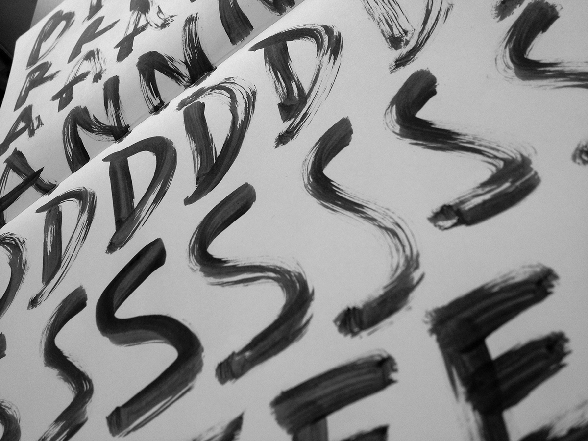 lettering brush brushpen vector letters logo brands republica shoes shop concept store design