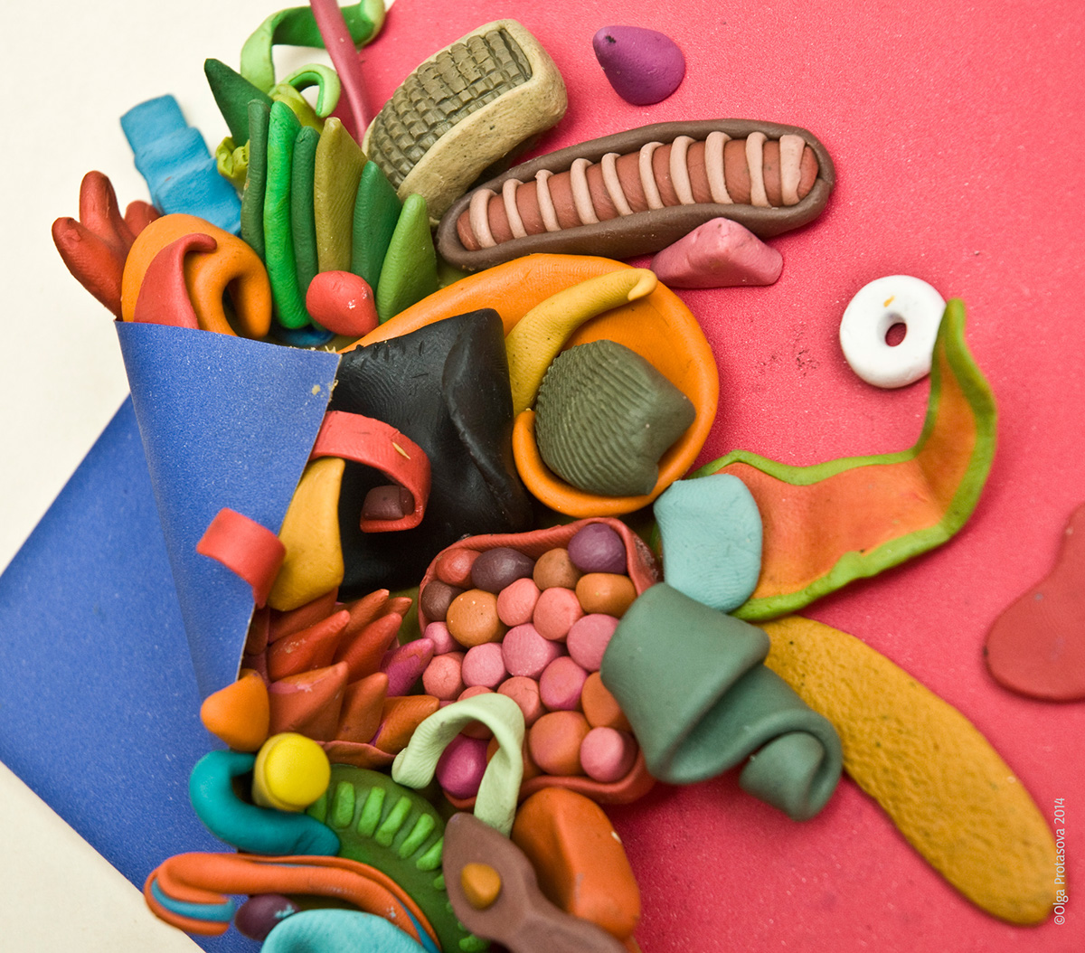 Plasticine clay new year begining page