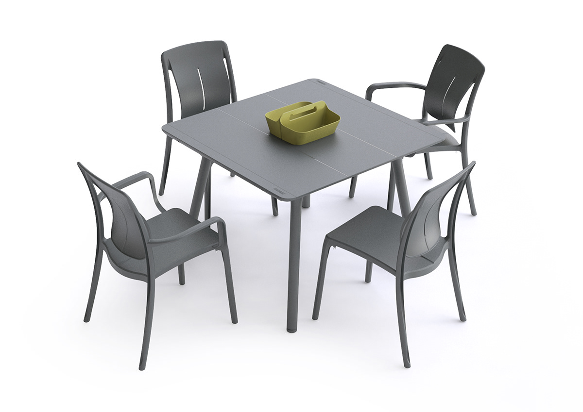 Outdoor furniture table chair armchair plastic furniture ergonomic
