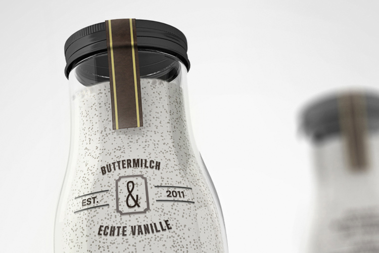 milk buttermilk vanilla german germany FH Potsdam Fachhochschule Potsdam package packaging design package design  concept beverage datz Art Machine logo