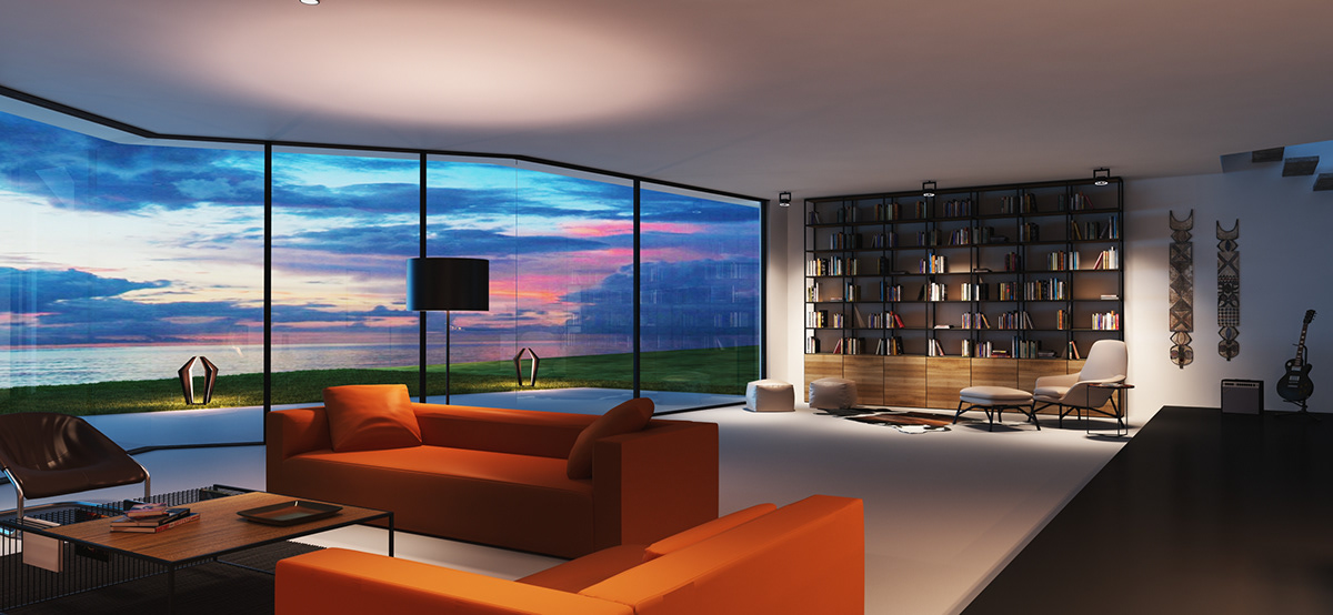 house home interiors bedroom 3D living room Render