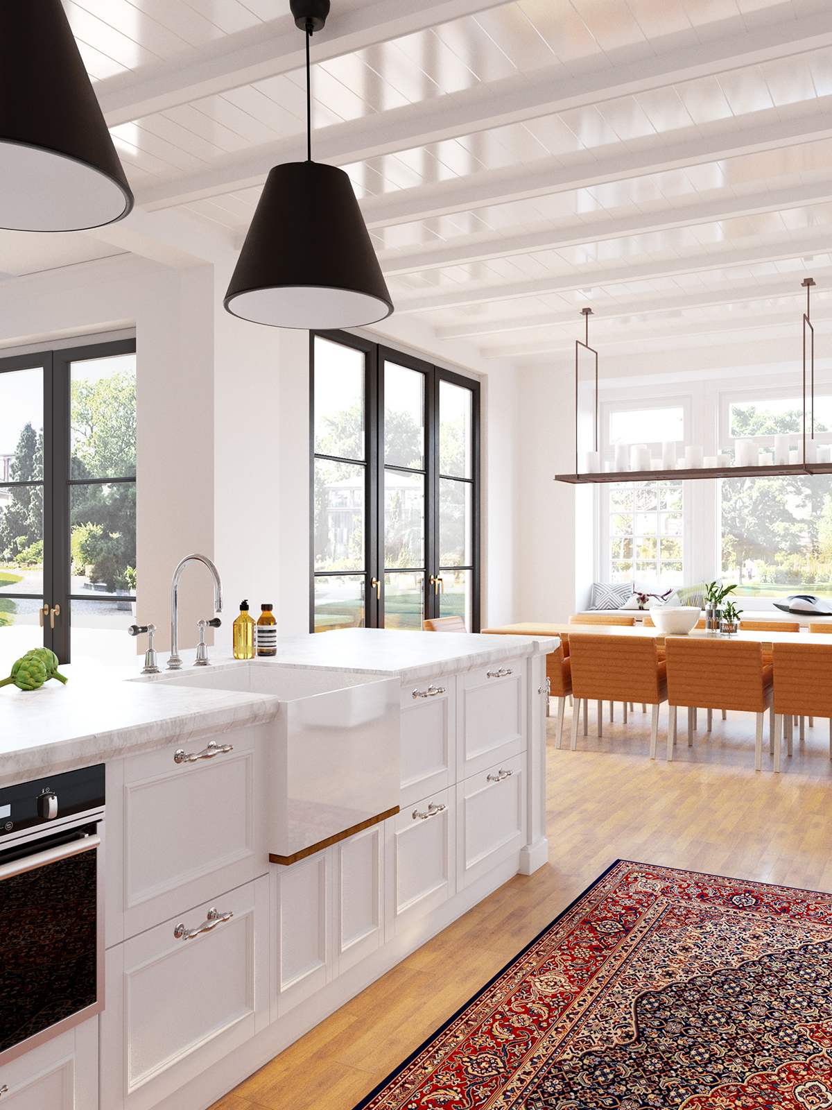 3dsmax archviz interiordesign corona render  PS living room kitchen