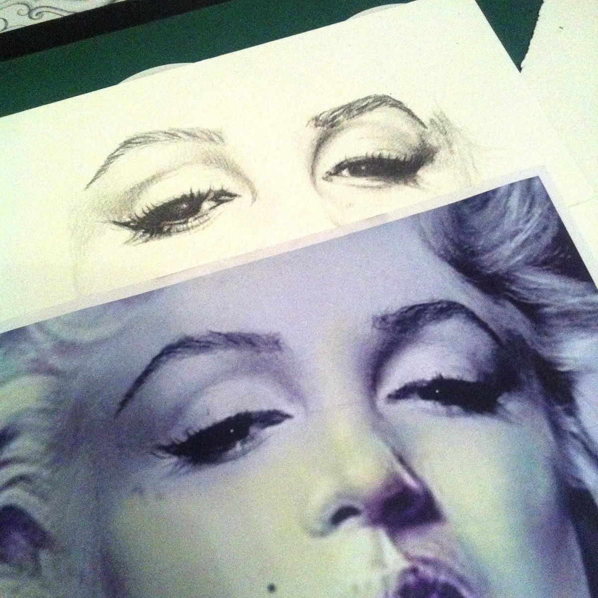 Marilyn Monroe marilyn elvis presley hand drawn pencil watercolour art tattoo