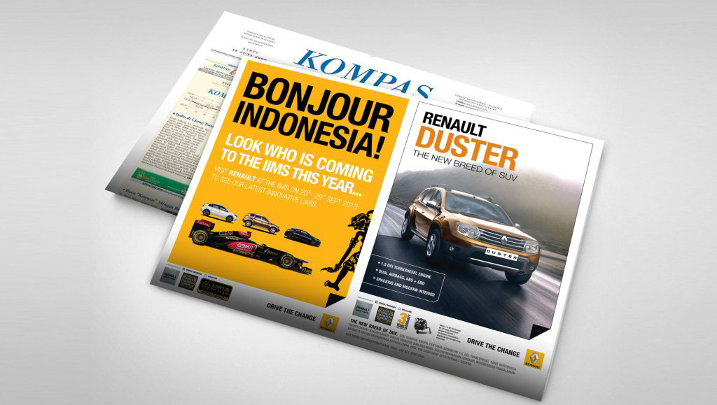 Renault Indonesia renault ad Renault Duster Renault Koleos RENAULT FORMULA 1 Renault Megane Renault Captur Renault Advertisement Car Advertisement automotive branding renault car branding Renault Duster 4x4 indomobil