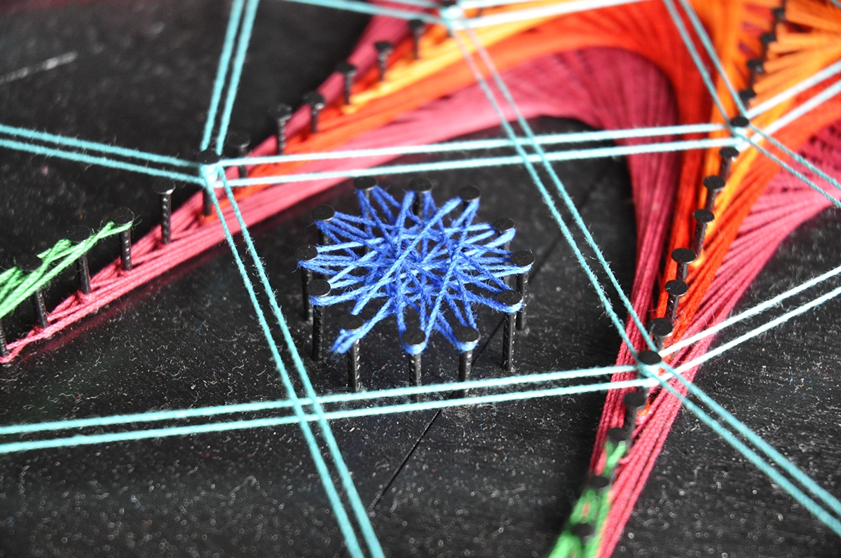Mandala string art colorful Geometric Art geometry