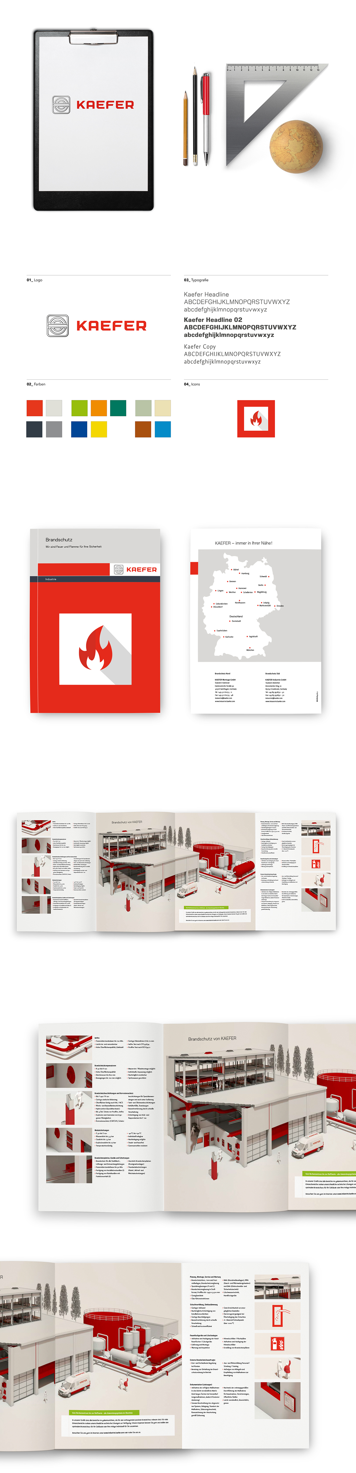 Brandschutz industrie kaefer KAEFER INDUSTRIE broschure printdesign