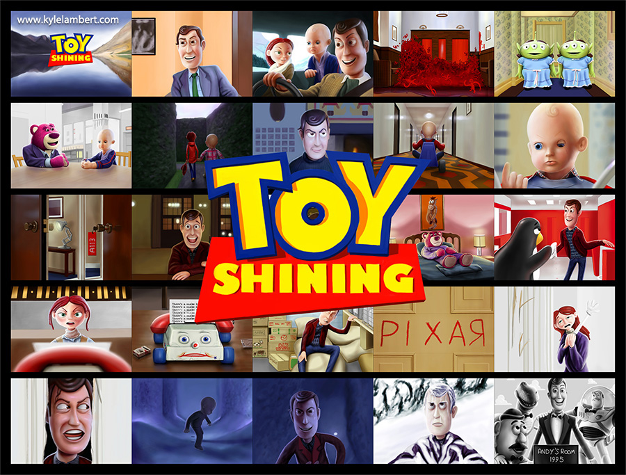 toy story the shining iPad brushes poster storyboard sketchbook pro pixar mashup movie