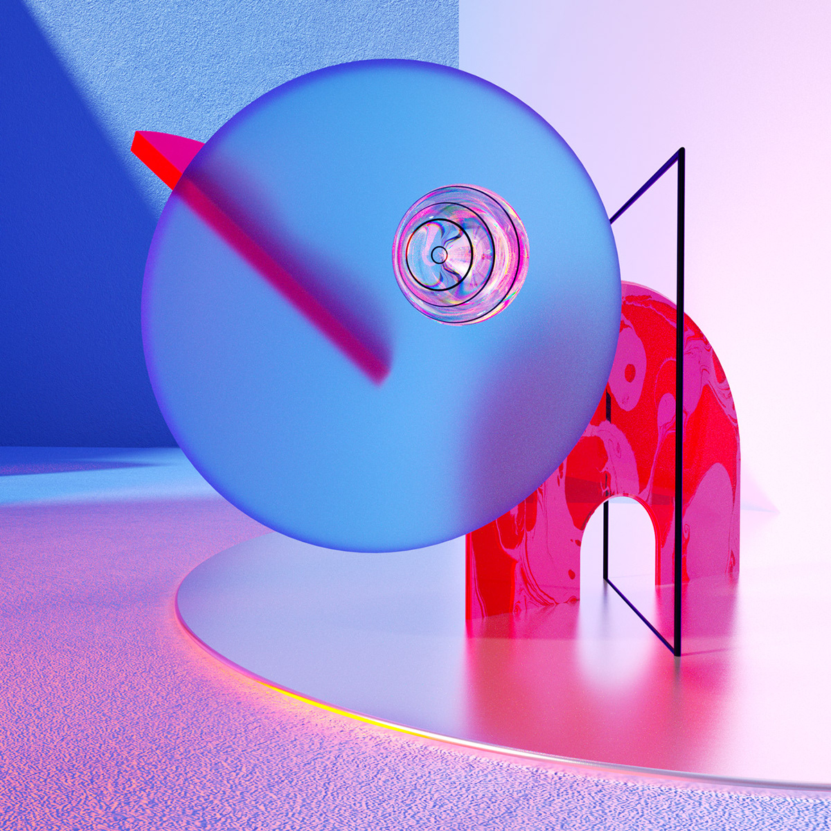 3D abstract CGI color concept geometric geometry minimal Render symmetry