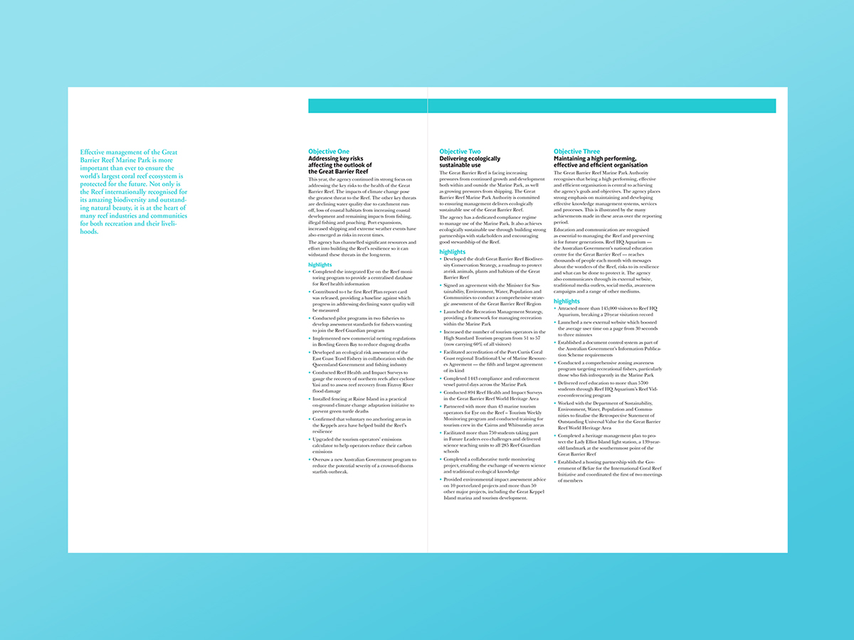 editorial print blue negative space white space Layout grid