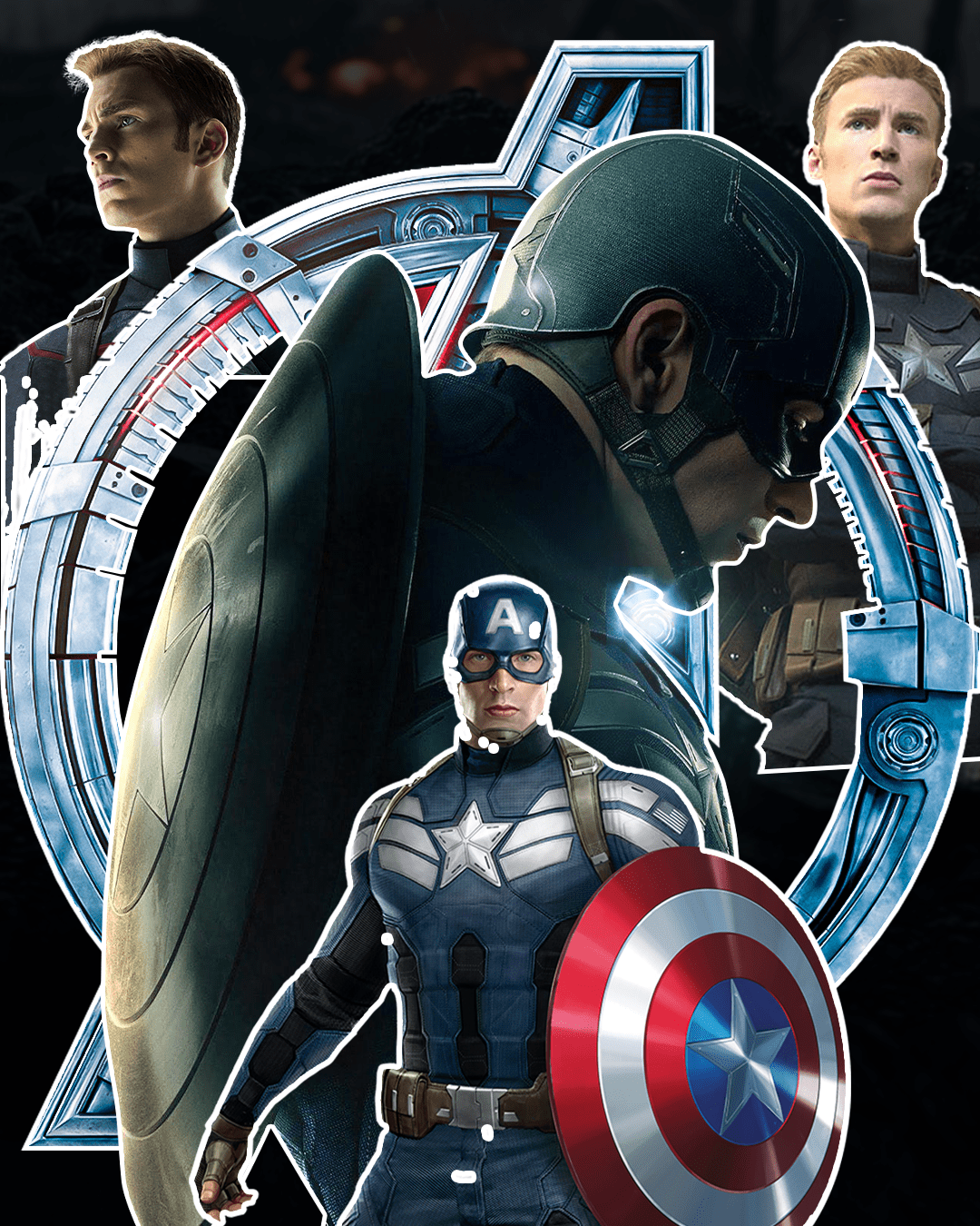 art Avengers Capitan America captain america digital Hulk marvel painting   portrait Thor