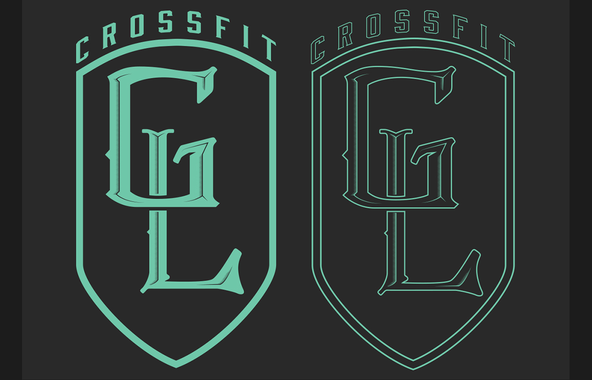 graphic design  Logotype hand letter Crossfit logo