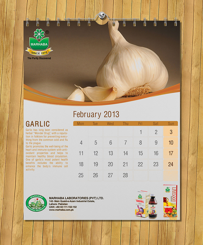 table calendar Nature herbal medicine desktop calendar