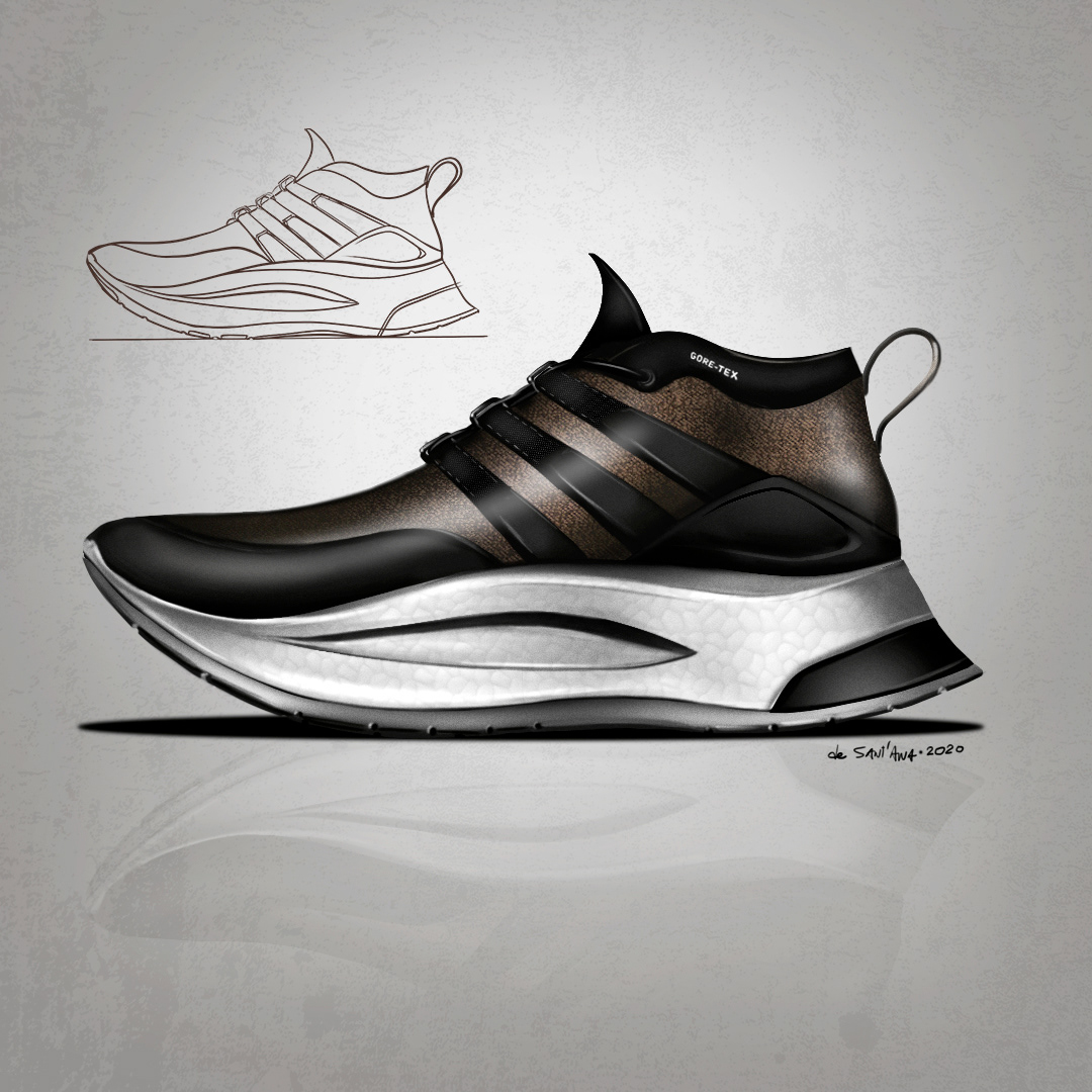 2D concept design moda product design  rendering shoe sketch sketching sneaker