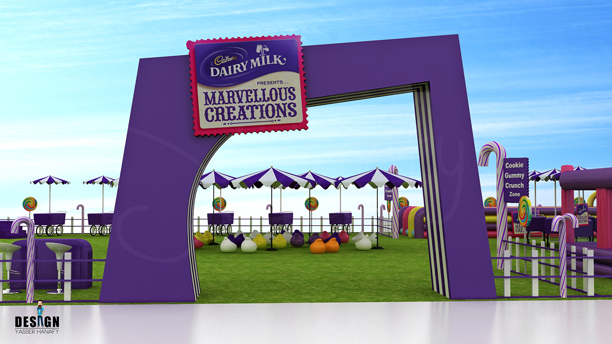 Cadbury Marvellous Fun Day 3D booth gate