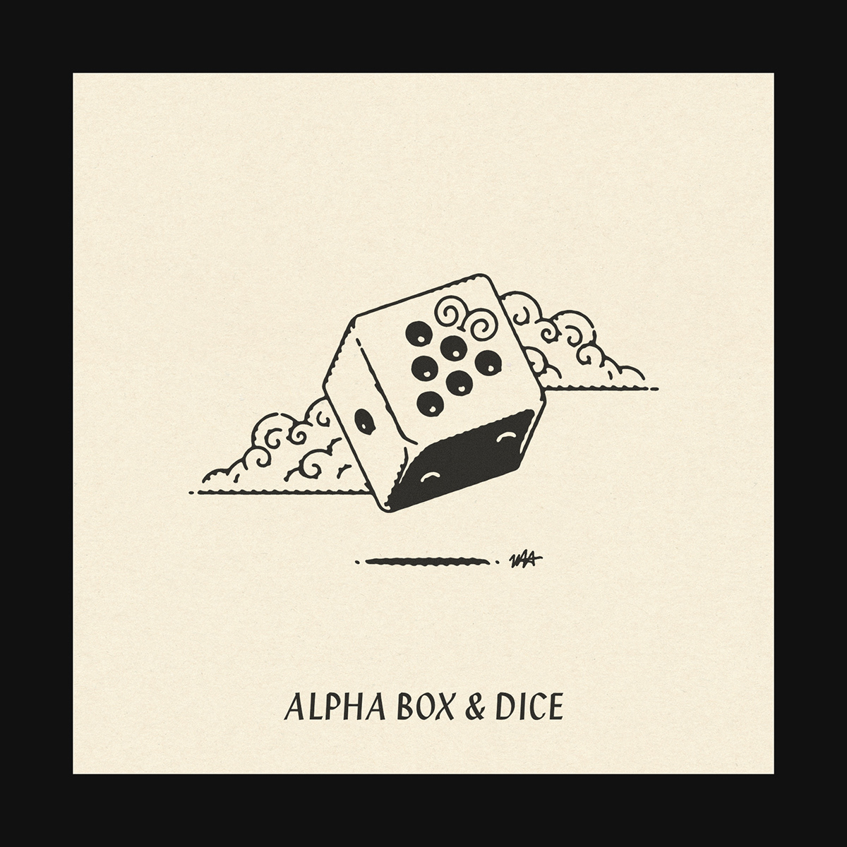 Alpha alpha box & dice Icon surreal wine