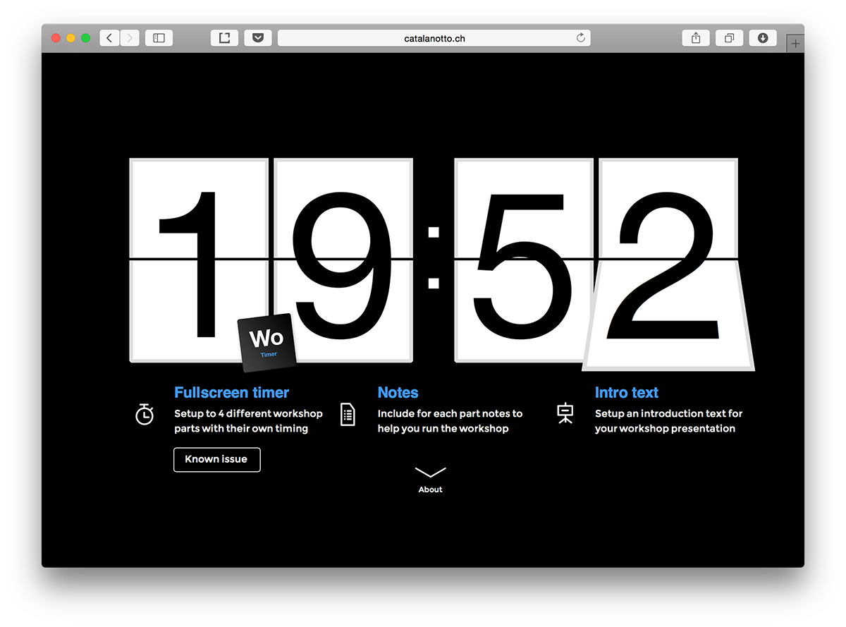 identity app application mac mac os os x Workshop timer countdown fullscreen creative